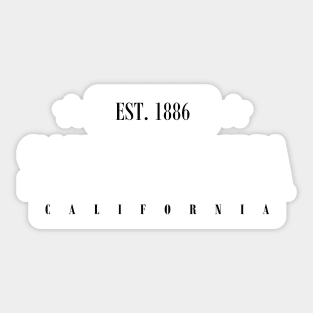 Santa Monica Est. 1886 (Standard White) Sticker